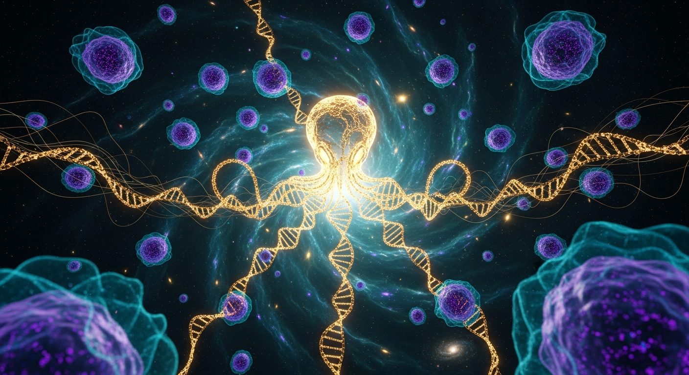 The Octopus Genome: Unraveling the Biological Mysteries of Earth's Alien Intelligence Introduction: Earth's Resident Aliens If we are searching for alien intelligence, we need not look to the stars; we need only peer into the depths of our own oceans. The octopus, a soft-bodied invertebrate, exhibits cognitive abilities that rival those of intelligent vertebrates. They navigate complex mazes, solve puzzles, use tools, and display sophisticated observational learning. Yet, from an evolutionary standpoint, human and octopus lineages diverged over 500 million years ago, our last common ancestor being a primitive, blind flatworm. This means that the high-level intelligence observed in cephalopods evolved entirely independently from our own, offering a fascinating parallel experiment in the evolution of mind. For decades, the biological machinery driving this unique intelligence remained largely a mystery. However, the sequencing of the first octopus genome—specifically the California two-spot octopus (Octopus bimaculoides)—ushered in a new era of cephalopod genomics. By unzipping the DNA of these enigmatic creatures, geneticists and evolutionary biologists have uncovered a molecular blueprint that defies conventional rules of neurobiology and genetics. The octopus genome is not merely a genetic code; it is a masterclass in biological plasticity, environmental adaptation, and evolutionary innovation. Decoding the Blueprint: Inside the Octopus Genome A Genome of Surprising Size and Architectural Chaos One of the most striking initial discoveries about the octopus genome is its sheer size and complexity. The genome contains approximately 2.7 billion base pairs, making it nearly as large as the human genome. Even more astounding is its gene count: the octopus boasts around 33,000 protein-coding genes, significantly outnumbering the 20,000 to 25,000 found in humans. This massive gene expansion challenges the outdated notion that invertebrate genomes are inherently simpler than those of vertebrates. Furthermore, the architecture of the octopus genome is dramatically "scrambled." In most animal genomes, specific groups of genes related to development—such as the Hox genes, which dictate the body plan—are clustered tightly together. In the octopus, these clusters have been shattered and redistributed across the genome. This extensive genomic rearrangement suggests a highly dynamic evolutionary history, unconstrained by the typical structural rules that govern other animal lineages. Protocadherins and the Decentralized Brain The octopus nervous system is famously decentralized. Of its roughly 500 million neurons, more than half are distributed across its eight arms, allowing each appendage to taste, touch, and even make decisions independently of the central brain. How does an invertebrate construct such a massively complex and distributed neural network? The answer lies in a massive expansion of a gene family known as protocadherins. In vertebrates, protocadherins regulate the development of neurons and the formation of synapses, acting as the intricate "wiring instructions" for the brain. Before the sequencing of the octopus genome, it was believed that large expansions of protocadherin genes were a uniquely vertebrate trait. Astoundingly, the octopus genome contains 168 protocadherin genes—more than twice the amount found in mammals. This convergent evolution demonstrates that a vast array of protocadherins is essential for constructing a highly complex, intelligent nervous system, regardless of the evolutionary lineage. The Power of RNA Editing: Rewriting the Code on the Fly Perhaps the most jaw-dropping revelation from cephalopod genetics is their unprecedented use of RNA editing. In most organisms, including humans, the genetic dogma is straightforward: DNA makes RNA, and RNA makes proteins. If a species needs a new protein variant to adapt to an environment, it typically waits for a beneficial genetic mutation to occur in its DNA over thousands of years. Octopuses (along with squid and cuttlefish) have hacked this system. They utilize enzymes called ADARs (Adenosine Deaminases Acting on RNA) to intercept the RNA transcript before it reaches the cellular protein factories, converting the nucleotide adenosine (A) into inosine (I). This "A-to-I recoding" alters the final protein structure without changing the underlying DNA sequence. While humans utilize RNA editing in merely a fraction of a percent of our genes, coleoid cephalopods recode over 60% of the RNA transcripts in their nervous system. This allows the octopus to instantly customize its neurological proteins in response to environmental changes, such as shifting water temperatures, providing unparalleled physiological adaptability. However, this biological superpower comes at a cost: to preserve the delicate sequences required for RNA editing, the underlying DNA must remain highly conserved. Thus, octopuses have effectively traded rapid DNA evolution for localized RNA plasticity, a uniquely successful evolutionary strategy unseen in any other animal taxa. Transposons: The Engine of Genomic Plasticity Further driving the biological quirks of the octopus is the massive presence of transposons, commonly known as "jumping genes." These mobile genetic elements can copy and paste themselves into different locations within the genome. In the octopus, transposons make up nearly half of the entire genetic code. While often dismissed as "junk DNA," transposons in the octopus genome appear to be highly active, particularly in neural tissues. By inserting themselves into new locations, these elements can alter gene expression, create novel regulatory networks, and drive the expansion of gene families like the aforementioned protocadherins. The frenetic activity of transposons is heavily responsible for the "scrambled" nature of the octopus genome, acting as the evolutionary engine that drove the development of their alien intelligence. Conclusion: Redefining the Limits of Evolution The sequencing of the octopus genome has profoundly reshaped our understanding of evolutionary biology. It proves that there is more than one way to build a complex, intelligent organism. By relying on massively expanded gene families, a heavily restructured genetic architecture, and an unparalleled mastery of RNA recoding, the octopus has forged an entirely unique path to high-level cognition. As marine biology and neurogenetics continue to converge, the biological mysteries of Earth's resident aliens offer immense scientific value. From inspiring novel artificial intelligence architectures modeled after decentralized nervous systems to yielding breakthroughs in genetic engineering and human medicine via RNA editing therapies, the study of the octopus genome is just beginning. The octopus stands as a mesmerizing reminder of nature's boundless creativity, proving that intelligence is not an exclusive property of the vertebrate lineage, but a remarkable, malleable force of evolution.
