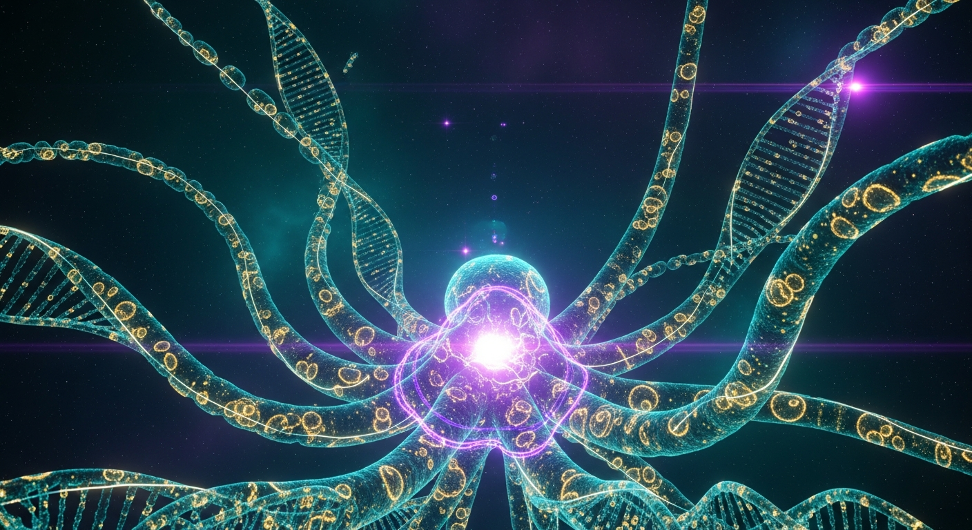 The Octopus Genome: Unlocking the Alien Biology of Earth's Most Mysterious Creature Introduction: Meeting Earth's Resident Alien If you were to search for extraterrestrial life, you might not need to look toward the stars; you only need to look into the depths of our own oceans. With their shape-shifting abilities, distributed nervous systems, and astonishing problem-solving skills, octopuses have long captivated marine biologists and evolutionary scientists alike. The late neurobiologist Martin Wells famously described the octopus as an "alien," a sentiment that was later echoed by researchers when the first octopus genome was fully sequenced. For decades, the biological mechanisms driving the extreme physiological and cognitive traits of cephalopods remained shrouded in mystery. How did a mollusc—a relative of the common garden snail and the mindless oyster—evolve to possess camera-like eyes, highly dexterous appendages, and a level of intelligence capable of escaping complex enclosures? The answer lies in the octopus genome. By unraveling their genetic blueprint, scientists have discovered that the biology of the octopus is not just unique; it fundamentally challenges our understanding of evolutionary biology, genetic regulation, and the pathway to high intelligence. Decoding the Blueprint: Inside the Detailed Scientific Mechanics of the Octopus Genome The sequencing of the California two-spot octopus (Octopus bimaculoides) genome in 2015 marked a watershed moment in genomic science. It revealed a genetic architecture that is wildly different from other invertebrates, characterized by massive gene expansions, unique neurological building blocks, and an astonishing mastery of genetic recoding. A Genome of Mammoth Proportions One of the most surprising discoveries about the octopus genome is its sheer size and complexity. The genome contains roughly 2.7 billion base pairs, making it nearly as large as the human genome (which has about 3 billion). However, size is only part of the story. The octopus genome contains approximately 33,000 protein-coding genes—significantly more than the 20,000 to 25,000 found in humans. Much of this vast genetic library is dedicated to environmental interaction and cellular regulation. For instance, the octopus possesses a massive expansion of zinc-finger transcription factors—genes responsible for regulating how other genes are expressed. This vast regulatory network allows the octopus to dynamically manage its complex physiology, from its rapid color-changing chromatophores to its highly specialized sensory organs. Protocadherins and the Decentralized Nervous System Perhaps the most defining characteristic of the octopus is its decentralized intelligence. Of its 500 million neurons, roughly two-thirds are distributed throughout its eight arms rather than centralized in its brain. This means an octopus's arm can "think," taste, touch, and react independently of the main brain. Genomic analysis revealed the biological foundation for this incredible neural architecture: a massive expansion of a gene family called protocadherins. In vertebrates, protocadherins dictate the development of the nervous system and how neurons wire together. Before the octopus genome was sequenced, it was believed that only vertebrates possessed large numbers of these genes (humans have around 50). Astoundingly, the octopus genome contains 168 protocadherin genes. This unique, independent expansion in a cephalopod explains how they are able to construct a nervous system of such unparalleled complexity outside the vertebrate lineage. Transposons: The "Jumping Genes" Shaping Cephalopod Evolution Another fascinating aspect of the octopus genome is its chaotic structural organization. The genome is heavily populated by transposons, often referred to as "jumping genes." These are DNA sequences capable of moving around to different positions within the genome. While active transposons can sometimes cause harmful mutations, they are also powerful engines of evolutionary innovation. In the octopus, the high rate of transposon activity has led to heavy genomic rearrangements. Unlike the highly structured and conserved genomes of mammals, where genes are often grouped in predictable clusters, the octopus genome looks as though it was put into a blender. This genetic shuffling has separated genes that are normally closely linked, allowing for entirely novel gene regulations and the emergence of entirely new biological traits unique to cephalopods. The Master of RNA Editing: Overriding the DNA Blueprint While the octopus's DNA is deeply fascinating, its interaction with RNA is what truly cements its "alien" status. In the standard model of biology, DNA makes RNA, and RNA makes proteins. Most organisms rely on DNA mutations over millions of years to adapt to their environments. The octopus, however, takes a radical shortcut through extensive RNA editing. Using special enzymes (ADARs), octopuses and other coleoid cephalopods actively rewrite their messenger RNA (mRNA) sequences after they have been transcribed from DNA but before they are translated into proteins. Specifically, they utilize A-to-I (adenosine to inosine) editing to alter the final protein structures. While humans utilize RNA editing for a tiny fraction of their genes, the octopus dynamically edits tens of thousands of its coding sites. This allows the octopus to physically alter its nervous system on the fly in response to environmental changes. For example, an octopus can use RNA editing to adjust the proteins in its nerve channels to keep its brain functioning optimally in freezing Antarctic waters, and then edit them differently if the water warms. However, this genetic superpower comes with a profound evolutionary trade-off. To maintain these RNA editing sites, the underlying DNA sequence must remain virtually unchanged. As a result, the octopus experiences an incredibly slow rate of traditional DNA evolution. They have essentially sacrificed long-term genomic evolution in favor of immediate, short-term physiological adaptability. Conclusion: What the Octopus Teaches Us About Life's Potential The sequencing and subsequent studies of the octopus genome have shattered many of our preconceptions about evolutionary biology. By unveiling a sprawling genetic code filled with novel gene expansions, a decentralized neural architecture driven by protocadherins, and an unprecedented reliance on RNA editing, science has proven that there is more than one way to build an intelligent, complex organism on Earth. The octopus represents an independent experiment in the evolution of large brains and complex behavior. Their biology diverges so drastically from the vertebrate lineage that studying them is the closest scientists can currently get to studying alien life. As genomic technologies continue to advance, the ongoing exploration of cephalopod biology will not only deepen our understanding of these magnificent creatures but could also unlock new paradigms in genetics, neurobiology, and even the development of artificial, decentralized intelligence systems. The octopus reminds us that life is incredibly malleable, and evolution's toolkit is far more diverse than we ever imagined.