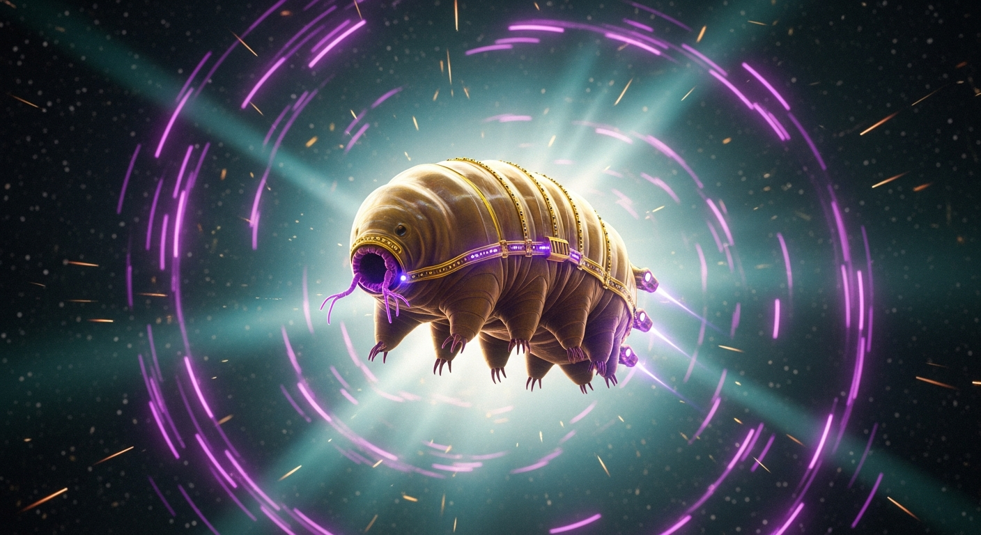 The Immortal Tardigrade: How Earth's Toughest Animal Survives the Vacuum of Space Introduction: Meet the Water Bear, Earth's Most Resilient Extremophile When we think of biological resilience, we often imagine armored insects or deep-sea predators. Yet, the title of Earth's toughest animal belongs to a microscopic, eight-legged invertebrate no larger than a grain of sand: the tardigrade. Colloquially known as "water bears" or "moss piglets," tardigrades have captured the imagination of the scientific community and the public alike due to their seemingly supernatural ability to withstand environments that would be instantly lethal to any other known form of life. Found everywhere from the damp moss of your backyard to the crushing depths of the Marianas Trench, tardigrades are the ultimate extremophiles. However, their most astonishing feat is their proven ability to survive the ultimate hostile environment: the vacuum of space. By understanding the profound biological mechanisms that allow tardigrades to cheat death, scientists are unlocking secrets that could revolutionize medicine, agriculture, and the future of human spaceflight. In this article, we delve deep into the anatomy and cellular biology of the immortal tardigrade to explain exactly how it survives the cosmos. The Science of Survival: Decoding the Tardigrade's Superpowers To understand how a tardigrade survives the freezing, irradiated, and airless void of space, we must look at the microscopic adaptations built into its genetic code. The tardigrade does not fight extreme conditions; rather, it yields to them through highly specialized metabolic processes. Cryptobiosis: The Art of Suspended Animation The cornerstone of tardigrade immortality is a biological process called cryptobiosis. When faced with environmental stress—such as freezing temperatures or a complete lack of water—tardigrades enter a state of suspended animation. The most common form of this is anhydrobiosis (life without water). As their environment dries out, tardigrades curl up into a dehydrated ball known as a "tun." During this transition, their metabolism drops to less than 0.01% of normal levels, and their water content decreases to just 1%. But how do their cells not collapse? The secret lies in unique proteins known as Tardigrade-specific Intrinsically Disordered Proteins (TDPs). Unlike normal proteins that have a rigid 3D structure, TDPs are floppy and flexible. As water leaves the cell, these proteins form a glass-like matrix (vitrification) that envelops and preserves moisture-sensitive molecules, preventing cellular structures from shattering. Once rehydrated, the glass melts away, and the tardigrade simply walks away as if nothing happened. Surviving the Space Vacuum: The 2007 TARDIS Experiment The true test of tardigrade resilience occurred in 2007 during the European Space Agency's Foton-M3 mission. In an experiment aptly named TARDIS (Tardigrades in Space), scientists exposed living tardigrades directly to the freezing, airless vacuum of low Earth orbit for 10 days. In the vacuum of space, the lack of pressure causes the water inside biological cells to boil and vaporize instantly, tearing standard organisms apart. Because the tardigrades were already in their desiccated "tun" state, the vacuum had no effect on their cellular integrity. Upon returning to Earth and being rehydrated, an astonishing percentage of the tardigrades revived, and many even went on to reproduce, producing perfectly healthy offspring. Shielding Against Cosmic Radiation: The Magic of the Dsup Protein Surviving a vacuum is one thing, but space is also flooded with deadly levels of ionizing cosmic radiation and unfiltered ultraviolet (UV) rays from the sun. Radiation destroys life by shattering DNA, leading to catastrophic mutations and cellular death. Yet, tardigrades possess a highly unique biological shield. Scientists discovered a specific protein in tardigrades called Dsup (Damage Suppressor). The Dsup protein physically binds to the nucleosomes (the structures that pack and protect DNA) like a protective blanket. This molecular shield prevents the hydroxyl radicals produced by X-rays and cosmic rays from breaking the DNA strands. Even when their DNA does sustain minor damage, tardigrades possess a hyper-active DNA repair mechanism that stitches their genome back together within days of rehydration. This extraordinary adaptation makes tardigrades up to 1,000 times more resistant to radiation than humans. Conclusion: What Tardigrades Teach Us About Astrobiology and the Future The immortal tardigrade is much more than a biological curiosity; it is a living blueprint for extreme survival. The fact that a terrestrial animal possesses the exact biological toolkit necessary to survive the vacuum of space has profound implications for astrobiology and the theory of panspermia—the idea that life could potentially travel between planets on meteorites. Furthermore, the detailed scientific study of tardigrades is already driving human innovation. Researchers are currently exploring how to replicate the stabilizing effects of TDPs to preserve human blood, vaccines, and sensitive medications at room temperature, eliminating the need for complex refrigeration supply chains. Additionally, understanding the DNA-shielding properties of the Dsup protein could lead to revolutionary treatments for radiation sickness, or even protective therapies for astronauts embarking on long-duration missions to Mars. Earth's toughest animal proves that life is incredibly resilient. By decoding the molecular secrets of how the tardigrade survives the vacuum of space, we are not just learning about a microscopic water bear—we are unlocking the biological technology necessary to secure the future of life itself in the hostile frontiers of the universe.