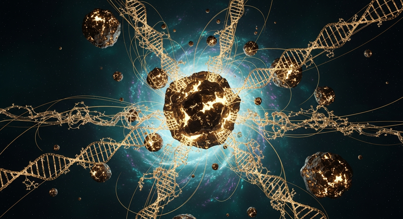 Cosmic DNA: How Meteorites Brought the Building Blocks of Life to Earth Introduction: The Extraterrestrial Origins of Life's Ingredients For decades, one of the most profound mysteries in science has been the origin of life on Earth. How did our planet transform from a barren, volcanic rock into a vibrant world teeming with biological diversity? While the "primordial soup" hypothesis suggests that life's ingredients were cooked up in Earth's early oceans through lightning and geothermal energy, modern astrobiology points to a much more stellar narrative. Mounting evidence suggests that the fundamental building blocks of life—the very components of our DNA—were delivered from the cosmos by meteorites. This concept, a refined variation of panspermia known as pseudo-panspermia or molecular delivery, posits that the prebiotic molecules necessary for life were forged in the freezing vacuum of interstellar space, incorporated into asteroids, and subsequently rained down upon the early Earth. Through rigorous chemical analysis of ancient meteorites, scientists are now uncovering the "Cosmic DNA" that may have seeded life on our planet, fundamentally altering our understanding of our place in the universe. Detailed Scientific Explanation: Decoding the Asteroidal Archives Carbonaceous Chondrites: Time Capsules of the Solar System To understand how the building blocks of life arrived on Earth, we must look at a specific class of meteorites known as carbonaceous chondrites. Making up only about 4% to 5% of all meteorite falls, these rare space rocks are pristine remnants from the birth of our solar system over 4.5 billion years ago. They have never undergone significant heating or planetary differentiation, meaning their chemical composition remains largely unchanged since the solar nebula coalesced. The most famous of these is the Murchison meteorite, which fell in Australia in 1969. Upon its analysis, scientists were stunned to find a rich inventory of organic compounds, including over 70 distinct extraterrestrial amino acids. However, amino acids only form proteins. For life to truly begin, it requires the ability to store and transmit genetic information—it requires the components of DNA and RNA. Discovering the "Cosmic Alphabet": All Five Nucleobases Found in Space DNA and RNA are constructed from an alphabet of molecules called nucleobases. These are categorized into two structural families: purines (adenine and guanine) and pyrimidines (cytosine, thymine, and uracil). For a long time, astrobiologists could only definitively identify purines and uracil in meteorite samples. The elusive pyrimidines, cytosine and thymine, remained undetected, leaving a gap in the theory of extraterrestrial delivery. However, a landmark scientific breakthrough in 2022 completed the cosmic alphabet. Utilizing state-of-the-art analytical techniques optimized for small-scale, highly sensitive liquid chromatography coupled with high-resolution mass spectrometry, researchers successfully identified the missing pyrimidines in samples of the Murchison, Murray, and Tagish Lake meteorites. For the first time in history, all five primary nucleobases responsible for life's genetic code (A, C, G, T, U) were confirmed to be of extraterrestrial origin. Isotopic Fingerprinting: Proving It Came from the Stars A critical challenge in astrobiology is ruling out terrestrial contamination. How do we know these nucleobases and amino acids weren't simply absorbed by the meteorite after it landed on Earth? The answer lies in isotopic analysis. Elements exist in different forms, or isotopes, based on the number of neutrons in their nucleus. Molecules formed in the extreme cold of interstellar space exhibit significantly different isotopic ratios compared to those formed on Earth. Meteoritic organics are highly enriched in heavy isotopes, such as Carbon-13 (¹³C) and Deuterium (²H). When scientists measure the molecular structures found within carbonaceous chondrites, the high concentrations of these heavy isotopes serve as an undeniable chemical fingerprint, proving beyond a doubt that these complex organics were forged in deep space. The Interstellar Laboratory: How Does "Cosmic DNA" Form? The realization that DNA nucleobases exist in meteorites begs the question: how do such complex organic molecules form in a harsh, radiation-filled vacuum? The formation process occurs long before asteroids even exist, deep within interstellar molecular clouds. Icy Dust Grains: In these incredibly cold and dense regions of space, simple molecules like water, carbon monoxide, ammonia, and methanol freeze onto the surface of microscopic silicate dust grains, forming icy mantles. Photochemical Reactions: As nearby young stars emit intense ultraviolet (UV) radiation, the photons bombard these icy grains. The energy from the UV light breaks molecular bonds, creating highly reactive free radicals. Complex Organic Synthesis: Even at temperatures hovering just above absolute zero, these radicals recombine into increasingly complex organic molecules, including hexamethylenetetramine (HMT), amino acids, and nucleobases. When our solar system began to form, these organic-rich dust grains clumped together to form asteroids and comets. During the Late Heavy Bombardment period, roughly 4 to 3.8 billion years ago, countless numbers of these celestial bodies collided with early Earth, delivering billions of tons of this organic material into the primitive oceans, providing the crucial chemical spark necessary for the origin of life. Conclusion: We Are Truly Made of Starstuff The discovery of the complete set of DNA and RNA nucleobases within meteorites is a paradigm-shifting revelation in the field of astrobiology. It definitively proves that the complex chemical synthesis required for life is not a phenomenon unique to early Earth, but rather a universal process occurring throughout the cosmos. The meteorites that rained down upon our young planet acted as cosmic cargo ships, delivering a rich inventory of prebiotic building blocks that paved the way for the first biological cells. As humanity continues to explore the solar system—with recent sample return missions like Japan's Hayabusa2 (asteroid Ryugu) and NASA's OSIRIS-REx (asteroid Bennu) bringing back pristine, uncontaminated cosmic dirt—our understanding of these extraterrestrial organics will only deepen. These missions have already confirmed the presence of uracil and amino acids directly from asteroids in space, beautifully corroborating decades of meteorite research. Ultimately, the story of "Cosmic DNA" serves as a profound reminder of our deep, intrinsic connection to the universe. The carbon in our cells, the amino acids in our proteins, and the very nucleobases that encode our genetics were born in the stars, traveled through the frigid expanse of space, and found a home on Earth. In the truest scientific sense, we are the universe experiencing itself.