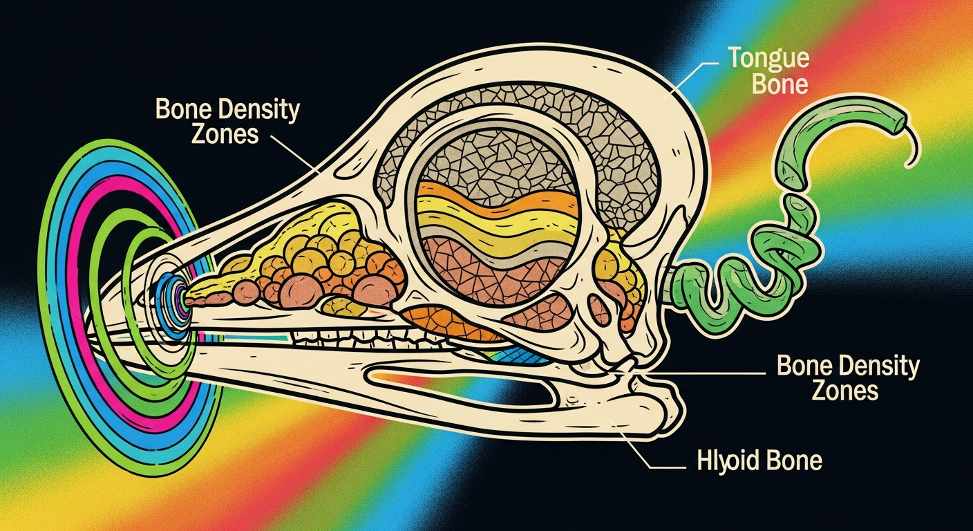 Why Don't Woodpeckers Get Concussions? Unraveling the Biological Mystery of Nature's Shock-Absorbing Skulls Introduction: The Astonishing Physics of the Forest If a human were to strike their head against a tree trunk at 15 miles per hour, the result would be catastrophic. A force of nearly 100 Gs (100 times the force of gravity) is typically enough to cause a severe concussion in a human being. Yet, a woodpecker slams its beak into solid wood at speeds exceeding 15 miles per hour, enduring a staggering 1,200 to 1,400 Gs of deceleration force with every strike. Striking up to 20 times per second and an estimated 12,000 times a day, these avian carpenters seemingly defy the laws of physics and biology. For decades, scientists, engineers, and biomechanics experts have been captivated by a singular question: Why don't woodpeckers get concussions? The answer lies in millions of years of evolutionary engineering. By examining the micro-anatomy of the woodpecker skull, the unique properties of their cranial structures, and the latest paradigm-shifting research in biomechanics, we can finally unravel the biological mystery behind nature's ultimate shock-absorbing heads. Detailed Scientific Explanation: Anatomy, Biomechanics, and Evolution The woodpecker's resistance to traumatic brain injury (TBI) is not due to a single magic feature, but rather a complex symphony of anatomical adaptations. From bone density to specialized muscles, every millimeter of the bird's head is optimized for high-impact forces. The Cranial Bone Structure: Spongy yet Resilient At the microscopic level, the architecture of a woodpecker's skull is vastly different from that of a human. The frontal bones of the woodpecker skull are composed of a unique form of trabecular bone—a spongy, porous bone tissue. This sponge-like structure is highly concentrated at the front and back of the skull. Traditionally, scientists believed this spongy bone acted as a microscopic crumple zone, absorbing and dissipating the kinetic energy generated by pecking before it could reach the brain tissue. Furthermore, the beak itself exhibits a clever morphological adaptation. The lower mandible is slightly longer than the upper mandible. This subtle "underbite" ensures that the immense mechanical stress of the impact is directed away from the brainpan and channeled downward into the robust neck muscles, effectively bypassing the neurocranium. The Hyoid Bone: A Built-In Safety Harness Perhaps the most bizarre and fascinating adaptation of the woodpecker is the hyoid apparatus. In humans, the hyoid is a small bone in the neck that anchors the tongue. In the woodpecker, the hyoid bone is elongated into a rigid cartilage structure that actually wraps all the way around the back of the bird's skull, over the top of its head, and anchors into the right nostril. When the woodpecker prepares to strike, muscles attached to the hyoid contract. This tightens the tongue structure around the skull like a protective seatbelt. This unique anatomical "safety harness" helps stabilize the skull and distributes the mechanical shock across a larger surface area, preventing focal point injuries to the brain. Brain Shape and Fluid Dynamics: The Anti-Slosh Mechanism In humans, concussions often occur not just from the impact itself, but from the brain "sloshing" around inside the skull—a phenomenon known as contrecoup injury. The human brain floats in a relatively large pool of cerebrospinal fluid (CSF). When the skull suddenly stops, the brain keeps moving, crashing into the inner bone. Woodpeckers circumvent this issue through two distinct adaptations. First, a woodpecker’s brain fits incredibly snugly inside its cranial cavity, with very little cerebrospinal fluid to allow for movement. Second, the brain is oriented vertically rather than horizontally, presenting a larger surface area against the front of the skull. This orientation prevents the aggressive shearing forces that tear nerve fibers and cause severe brain damage in mammals. The Modern Plot Twist: Stiff Hammers Over Shock Absorbers While the "shock-absorbing skull" theory has been the prevailing scientific narrative for decades, cutting-edge research has recently turned this concept on its head. A landmark 2022 biomechanical study analyzing high-speed video of pecking woodpeckers revealed a fascinating paradox: if the woodpecker's skull truly absorbed shock, pecking would be incredibly inefficient. Scientists discovered that the woodpecker's head actually acts less like a shock absorber and more like a stiff hammer. Any energy absorbed by the skull would be energy lost from breaking the wood. So, if the skull isn't absorbing the shock, why doesn't the brain turn to mush? The answer comes down to the physics of scaling. Because a woodpecker's brain is so small and has so little mass, the monumental G-forces do not translate into the same destructive mechanical stress that a larger, heavier human brain would experience. In short, the woodpecker's brain is naturally too small to suffer a concussion from pecking. However, recent histological studies have found accumulations of tau proteins in woodpecker brains—a marker associated with brain damage in human athletes—suggesting that woodpeckers might actually sustain micro-injuries, but have evolved a unique neurobiological tolerance to survive and thrive with them. Conclusion: What We Can Learn from Woodpecker Biology The biological mystery of the woodpecker is a masterclass in evolutionary problem-solving. Through an intricate combination of specialized trabecular bone, the seatbelt-like hyoid apparatus, snug cranial fluid dynamics, and the sheer physics of brain scaling, the woodpecker can endure a lifetime of extreme impacts without losing its cognitive function. Understanding the biomechanics of woodpeckers is far more than an academic exercise. Today, biomedical engineers and material scientists are actively utilizing biomimicry—drawing inspiration from the woodpecker's anatomy—to design revolutionary safety gear. From advanced football helmets and aviation black boxes to shock-absorbing cases for sensitive microelectronics, the structural secrets of the woodpecker skull are helping to save human lives. While recent science has shown that nature's "shock absorbers" might actually be precision-engineered "stiff hammers," the woodpecker remains one of the natural world's most spectacular marvels. It stands as a testament to the fact that sometimes, to solve our most complex engineering problems, we simply need to look up into the trees.