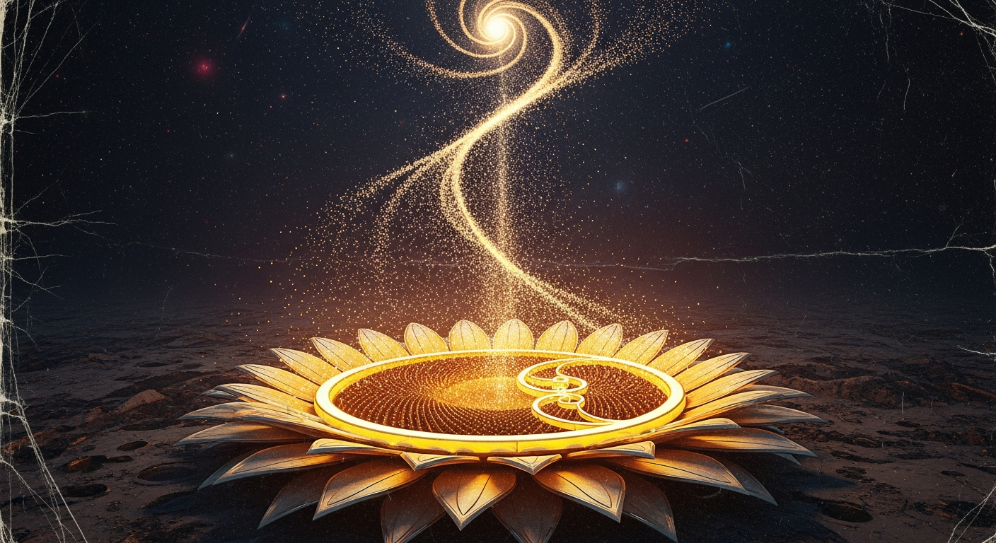 Why Your Backyard Sunflower and Giant Spiral Galaxies Share the Same Secret Math Code Have you ever looked at a bright yellow sunflower blooming in your garden, and then looked up at pictures of a swirling galaxy in the night sky? They might seem completely unrelated. One is a plant you can hold in your hands, and the other is a massive island of billions of stars floating in deep space. Yet, if you look closely, they are both following the exact same hidden blueprint. Nature has a secret math code, a special recipe for creating perfect shapes. Whether it is packing seeds into a flower or spinning stars around a black hole, the universe loves to use this code. Today, we are going to crack that code and discover how the very same math that grows your backyard sunflower also shapes the largest giant spiral galaxies in the cosmos! The Secret Code: Meet the Fibonacci Sequence Before we travel to deep space or dig into the garden soil, we need to learn the universe’s favorite math trick. It is called the Fibonacci sequence. Do not let the fancy name fool you—it is actually a very simple game of addition! Here is how you play the game: You start with the numbers 0 and 1. To get the next number, you just add the last two numbers together. Let’s try it: 0 + 1 = 1 1 + 1 = 2 1 + 2 = 3 2 + 3 = 5 3 + 5 = 8 5 + 8 = 13 The sequence goes like this: 1, 1, 2, 3, 5, 8, 13, 21, 34... and it goes on forever! When you draw boxes using these numbers and connect their corners, you get a beautiful, perfectly expanding curve known as the Golden Spiral. This spiral does not just exist on paper; it is the ultimate shape for growing things. Let's see how nature uses it. The Biology: The Sunflower's Puzzle Packing the Perfect Seed Imagine you are a sunflower, and your job is to produce as many seeds as possible right in the center of your flower head. If you put them in straight lines, you would waste a lot of space. If you just scattered them randomly, some areas would be crowded, and others would be empty. So, what does the sunflower do? It uses the Fibonacci sequence! The Golden Angle As the sunflower grows, it sprouts a new seed in the center, and then turns a very specific amount before sprouting the next one. This turn is exactly 137.5 degrees, which scientists call the Golden Angle. This angle is directly connected to our Fibonacci numbers. Because the sunflower turns at this exact magic angle every time it makes a seed, the seeds pack together perfectly. There are no gaps, and no seeds are squished. If you count the spirals going clockwise and counterclockwise on a sunflower, you will almost always find two numbers right next to each other in the Fibonacci sequence—like 34 spirals going left and 55 spirals going right. It is nature's way of being incredibly efficient! The Astrophysics: The Galactic Spin From Seeds to Stars Now, let’s zoom way out—past our solar system, past our neighboring stars, and look at an entire galaxy. Our Milky Way, and many other giant spiral galaxies, feature majestic, glowing arms that swirl outward from a bright center. Guess what shape those arms make? Yes, the Golden Spiral! But why? Galaxies do not need to pack seeds. Instead, they are dealing with gravity and motion. Cosmic Traffic Jams Spiral galaxies are made of gas, dust, and billions of stars orbiting a supermassive black hole. But the swirling arms you see are not actually solid structures. Scientists explain them using something called Density Wave Theory. Think of it like a traffic jam on a highway. The cars (stars) are always moving, but the area of heavy traffic (the spiral arm) moves much slower. As gas clouds get caught in this "traffic jam," they get squeezed tightly together. This squeezing sparks the birth of brand-new, brilliant blue stars, which light up the spiral shape for our telescopes to see! Because of the way gravity pulls on these spinning disks of stars over billions of years, the most stable, efficient shape they can take naturally falls right into the math of a logarithmic spiral—the very same Golden Spiral found in the sunflower. Conclusion: The Universal Language of Math So, why do your backyard sunflower and giant spiral galaxies share the same secret math code? Because the universe loves efficiency. Whether you are a plant trying to squeeze as many seeds as possible into a tiny space to absorb the sun, or a galaxy balancing the immense forces of gravity and spinning matter across light-years of space, the Fibonacci sequence and the Golden Spiral offer the perfect solution. It is the best way to grow without changing shape, and the best way to pack things tightly without wasting energy. Science shows us that math is not just something you learn in a classroom. It is the hidden language of reality. The next time you see a sunflower, take a close look at its center. You are not just looking at a plant—you are holding a tiny mirror to the swirling galaxies of the cosmos!