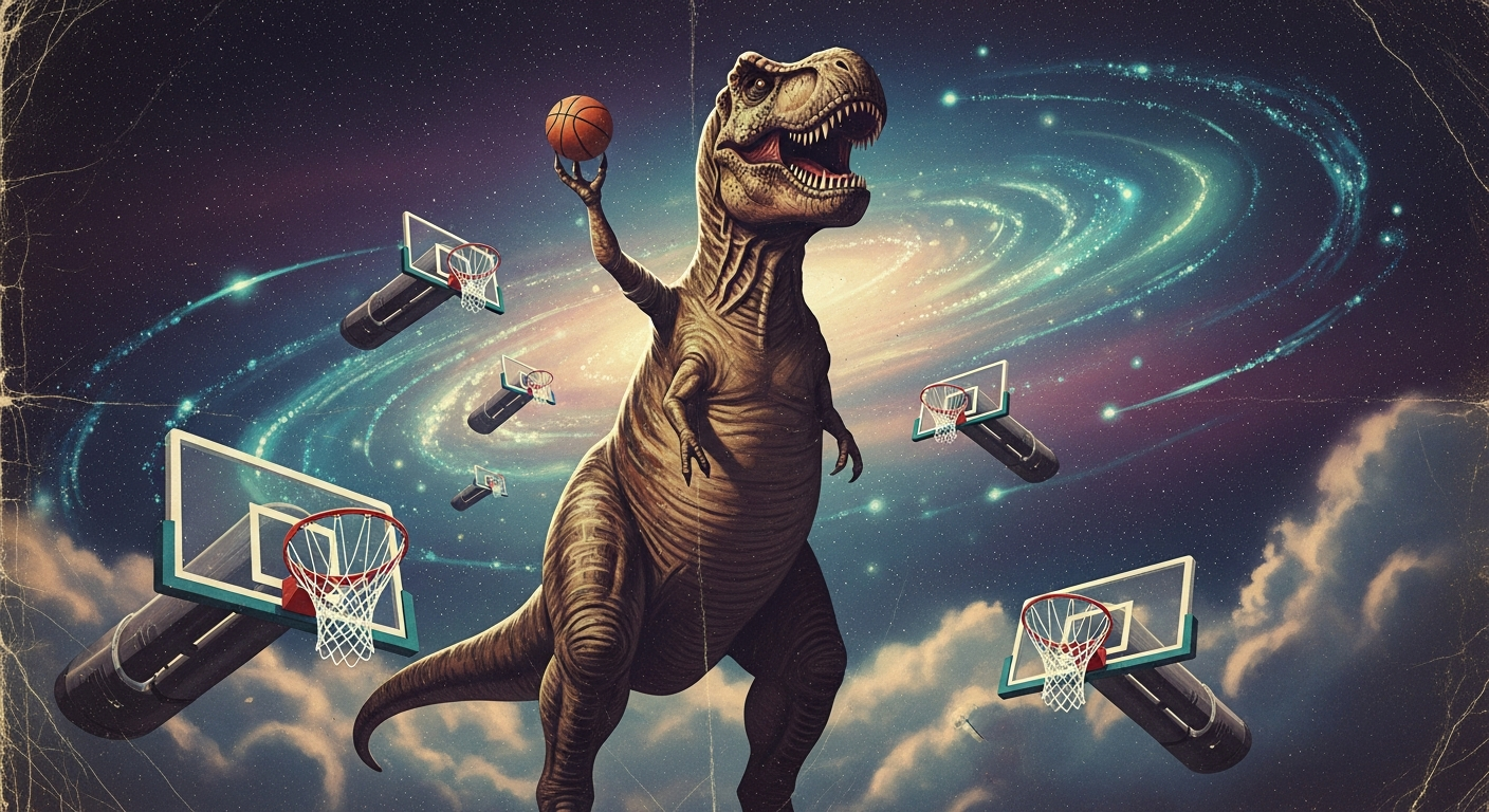 Could a T-Rex Play Basketball? The Secret Anatomy of Dinosaur Athletes Introduction: The Ultimate Prehistoric Matchup Imagine the stadium lights shining down on the hardwood court. The buzzer sounds, the crowd roars, and stepping up to the free-throw line is a seven-ton Tyrannosaurus rex. Could the most famous predator of the Cretaceous period actually play basketball? While it sounds like a scene from a funny cartoon, asking if a T-Rex could play sports is actually one of the best ways to explore dinosaur biomechanics—the science of how prehistoric bodies moved and worked. As a science writer, I am going to take you on a journey inside the secret anatomy of dinosaur athletes. By looking at their bones, muscles, and senses, we can figure out exactly how a T-Rex would perform on the basketball court. Spoiler alert: they might not make the best point guards, but the scientific reasons why are absolutely fascinating! The Detailed Science: Breaking Down T-Rex Anatomy The Tiny Arms: A Dribbling Disaster Let’s start with the most obvious problem: the famous tiny arms of the T-Rex. An adult T-Rex grew up to 40 feet (12 meters) long, but its arms were only about 3 feet (1 meter) long—roughly the same size as a human adult's arms! Because their arms could not even reach past their enormous jaws, dribbling a basketball would be completely impossible. However, scientifically speaking, these arms were not useless. Fossil records show thick muscle attachments on their arm bones, meaning they could curl hundreds of pounds. They were incredibly strong, but just not built for a crossover dribble. Powerful Legs: Could a Dinosaur Slam Dunk? If they can't shoot, could they jump and slam dunk? A T-Rex belongs to a group of dinosaurs called theropods, which walked on two legs. Their bodies were built like giant seesaws: a massive, heavy head in the front balanced by a long, thick, muscular tail in the back, all pivoting on two powerful hind legs. While these legs made them excellent walkers and runners, jumping was out of the question. An adult T-Rex weighed around 8 tons (about the same as a massive school bus). If an animal that heavy tried to jump, the sheer gravity and impact of landing would instantly shatter its leg bones! So, our dinosaur athlete is permanently grounded. There would be no slam dunks or jumping for rebounds. Eagle-Eyed Aim: The Power of Binocular Vision You might have heard the movie myth that a T-Rex can only see you if you stand perfectly still. Science tells a very different story! A T-Rex had eyes that faced forward, much like a human or an owl. This gave them incredible binocular vision, which allows for perfect depth perception. If a T-Rex could hold a basketball, its brain and eyes were perfectly evolved to calculate the exact distance to the hoop. They had some of the best eyesight in the history of the animal kingdom—perfect for tracking fast-moving prey, or perhaps a fast-moving basketball. Dinosaur Stamina: Breathing Like a Bird Basketball requires a lot of running back and forth, which means a player needs great lungs. Here, the T-Rex has a huge advantage. Dinosaurs are the ancestors of modern birds, and they shared a similar avian respiratory system. Instead of just breathing in and out like humans and other mammals do, a T-Rex had special "air sacs" hidden inside its skeleton. These sacs allowed fresh oxygen to flow through their lungs constantly, both when they breathed in and when they breathed out! This highly efficient system means our dinosaur athlete would have incredible stamina and would almost never get winded, even in the fourth quarter. Conclusion: The MVP of the Cretaceous Court So, could a T-Rex play basketball? The scientific evidence points to a resounding "no." Their incredibly heavy, school-bus-sized bodies made jumping dangerous, and their famous tiny arms meant they could never dribble, pass, or shoot the ball. They would be terrible on offense! However, by asking this fun question, we uncover the incredible truth about dinosaur anatomy. The T-Rex wasn't built for human sports; it was a perfectly engineered athlete for its own environment. With its powerful seesaw-like balance, unbreakable stamina powered by bird-like lungs, and razor-sharp binocular vision, the T-Rex was the undisputed MVP (Most Valuable Predator) of its time. They may be benchwarmers on a basketball court, but in the wild game of prehistoric survival, the T-Rex was definitely a champion.