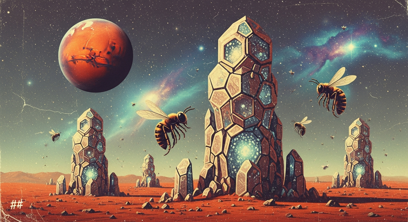 Could Bees Build Honeycombs on Mars? The Secret Biology of Space Insects The Buzz About Space: Can Bees Live on Mars? Imagine an astronaut sitting down for breakfast on the dusty red surface of Mars, spreading sweet, fresh honey on their toast. It sounds like a scene from a science fiction movie, doesn't it? But as space agencies around the world prepare to send humans to the Red Planet, scientists are asking a very serious question: Could bees build honeycombs on Mars? When we think of space exploration, we usually picture giant rockets, high-tech rovers, and brave astronauts. However, the unsung heroes of our future space colonies might just be tiny bugs! Welcome to the fascinating world of space biology. By studying the secret lives of space insects, scientists are trying to figure out if our buzzing friends can help us grow food, pollinate plants, and survive on a planet millions of miles away from Earth. The Secret Biology of Space Insects Gravity and the Famous "Waggle Dance" On Earth, bees are master communicators. When a scout bee finds a patch of delicious flowers, it returns to the hive and performs a special move called the "waggle dance." This dance acts like a tiny biological GPS, telling the other bees exactly where to go. But there is a catch: bees use Earth's gravity to figure out which way is "up" during their dance. Mars is much smaller than Earth, which means it has less gravity—only about 38% of the gravity we feel here. Scientists wonder: will this low-gravity environment confuse the bees? If they cannot feel the strong pull of Earth, their dance might become a little wobbly. However, insects are incredibly adaptable. In past experiments aboard the Space Shuttle, bees eventually learned to fly and navigate even in zero gravity. With a little practice, Martian bees might just invent a brand new space dance! Building the Perfect Honeycomb on Mars Bees are nature's greatest architects. They build their honeycombs using perfect six-sided shapes called hexagons. This shape allows them to store the most amount of honey using the least amount of beeswax. But building these delicate structures requires an understanding of direction and weight. Without Earth's normal gravity, how would bees know which way to hang their honeycombs? In a microgravity environment, insects sometimes build messy, unpredictable webs or nests. But because Mars still has some gravity, scientists believe bees would adapt over time. The honeycombs on Mars might look slightly thicker or have a different curve to handle the lower gravity, but the bees' biological instinct to build strong, efficient hexagons would likely survive the journey. Surviving the Harsh Martian Climate Could a bee fly through the Martian sky? Sadly, no. The atmosphere on Mars is incredibly thin—about 100 times thinner than Earth's—and is made mostly of poisonous carbon dioxide. It is also freezing cold, and the planet is blasted by harmful space radiation. To survive, our space bees would need to live inside heavily protected, pressurized space greenhouses alongside humans. Inside these domes, scientists would recreate a perfect Earth-like environment with warm temperatures, breathable air, and artificial sunlight. The bees would never know they were on another planet! They would spend their days safely buzzing among rows of space-grown tomatoes, strawberries, and apple trees. Why Do We Need Space Bees? You might be wondering, "Why go through all this trouble to send bugs to space?" The answer is pollination. If astronauts want to live on Mars for a long time, they cannot bring all their food in packages. They need to grow fresh crops. On Earth, bees pollinate about one-third of the food we eat. When a bee lands on a flower, it transfers pollen, allowing the plant to grow fruits and vegetables. Without bees, growing food on Mars would be incredibly difficult. Astronauts would have to pollinate every single flower by hand using tiny paintbrushes—a job that would take hours every day! By bringing space insects along, humans can create a self-sustaining ecosystem, just like Mother Nature does on Earth. A Sweet Future for Space Exploration Sending bees to Mars is not just a fun idea; it is a vital step in making human life possible on other planets. While the lower gravity and harsh environment present big challenges, the incredible adaptability of insects gives scientists hope. With the help of high-tech space greenhouses, our buzzing friends could thrive millions of miles from home. As we look up at the stars, it is amazing to think that our biggest leaps in space exploration might rely on the tiny wings of space bees. So, the next time you see a bee buzzing around a flower, give it a little nod of respect. You might just be looking at the ancestors of the very first Martian farmers!