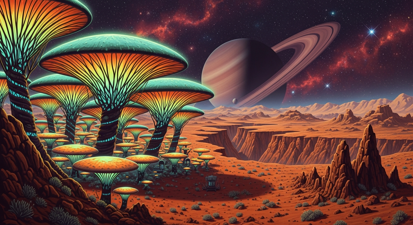 The Mushroom Astronauts: How Space Fungi Could Help Us Build Cities on Mars Introduction: The Greatest Challenge of Mars Exploration Imagine you are an astronaut packing your bags for a trip to Mars. What do you need to bring? Food, water, and oxygen are obvious. But what about a house? On Earth, we build houses using heavy materials like bricks, concrete, and steel. However, in space exploration, weight is everything. Rockets cannot carry heavy metal and stone all the way to another planet. It is simply too expensive and takes too much fuel. So, how will we build safe, warm cities on the Red Planet? Scientists at NASA have come up with a surprising, brilliant, and completely natural solution: Space Fungi. Instead of carrying our homes to Mars, what if we could pack tiny seeds and just grow our houses when we get there? Welcome to the incredible world of the mushroom astronauts, where fungi might be the key to human life in space. Detailed Science: How Fungi Become Martian Homes What is Mycelium? Nature's Super-Glue When you think of a mushroom, you probably picture the cute, umbrella-like plant popping out of the ground. But that is only a tiny part of the fungus! Hidden underground is the real hero: the mycelium (pronounced my-SEE-lee-um). Think of mycelium as the root system of a mushroom. It looks like a microscopic, fuzzy, white spider web. On Earth, these tiny threads reach through the soil, breaking down dead plants and absorbing food. But for scientists and architects, mycelium is like a natural super-glue. If you let it grow inside a mold—like a Lego brick shape—it will tightly bind together whatever it touches. Once it is fully grown, you can bake it to stop the growth, leaving you with a brick that is lightweight, surprisingly strong, and totally eco-friendly. Myco-Architecture: Growing Bricks in Space Building things out of mushrooms is a totally new science called myco-architecture. Here is how it would work on Mars, explained in simple steps: Step 1: Pack Light. Astronauts bring tiny, lightweight bags of mushroom spores (which are like microscopic seeds) and some algae (tiny water plants). Step 2: Just Add Water. Once on Mars, astronauts unfold a large, inflatable tent shaped like a house. Step 3: Feed the Fungi. The algae use sunlight and the Martian atmosphere to grow, creating food for the fungi. The mycelium starts to eat, spread, and grow inside the walls of the tent. Step 4: Bake and Move In! After a few weeks, the fuzzy white web fills the walls completely. The astronauts then apply heat to stop the growth. The result is a solid, tough house that grew itself! The Magic Shield: Fungi That Eat Radiation Building a strong house is only half the battle. Space is full of dangerous invisible rays called radiation. On Earth, our planet's magnetic field acts like a giant umbrella, protecting us from this invisible sunburn. Mars does not have this umbrella, meaning radiation could make astronauts very sick. Amazingly, fungi can protect us from this, too! Scientists have discovered special types of fungi living in extremely radioactive places on Earth (like the broken Chernobyl nuclear plant). These incredible mushrooms have a dark pigment called melanin—the exact same stuff that makes human skin tan in the sun. Instead of being hurt by radiation, these dark fungi actually eat the invisible rays and turn them into energy, just like plants eat sunlight! By mixing these melanin-rich fungi into our Martian mushroom bricks, the walls of our houses could absorb dangerous space radiation, creating a perfect magic shield to keep astronauts safe and healthy inside. Conclusion: Fungi, The Future of Space and Earth The idea of "mushroom astronauts" shows us just how creative science can be. By teaming up with nature, we can solve the hardest problems in space exploration. Fungi give us a way to build strong, lightweight homes that grow themselves and protect humans from dangerous space radiation. But the best part of this space research is how it helps us right here at home. If we can learn to grow mushroom houses on Mars, we can use that same mycelium technology to grow clean, green, pollution-free buildings on Earth. So, the next time you see a mushroom in the forest, give it a little nod of respect. You might be looking at the greatest builder of the future, ready to help humanity reach the stars!