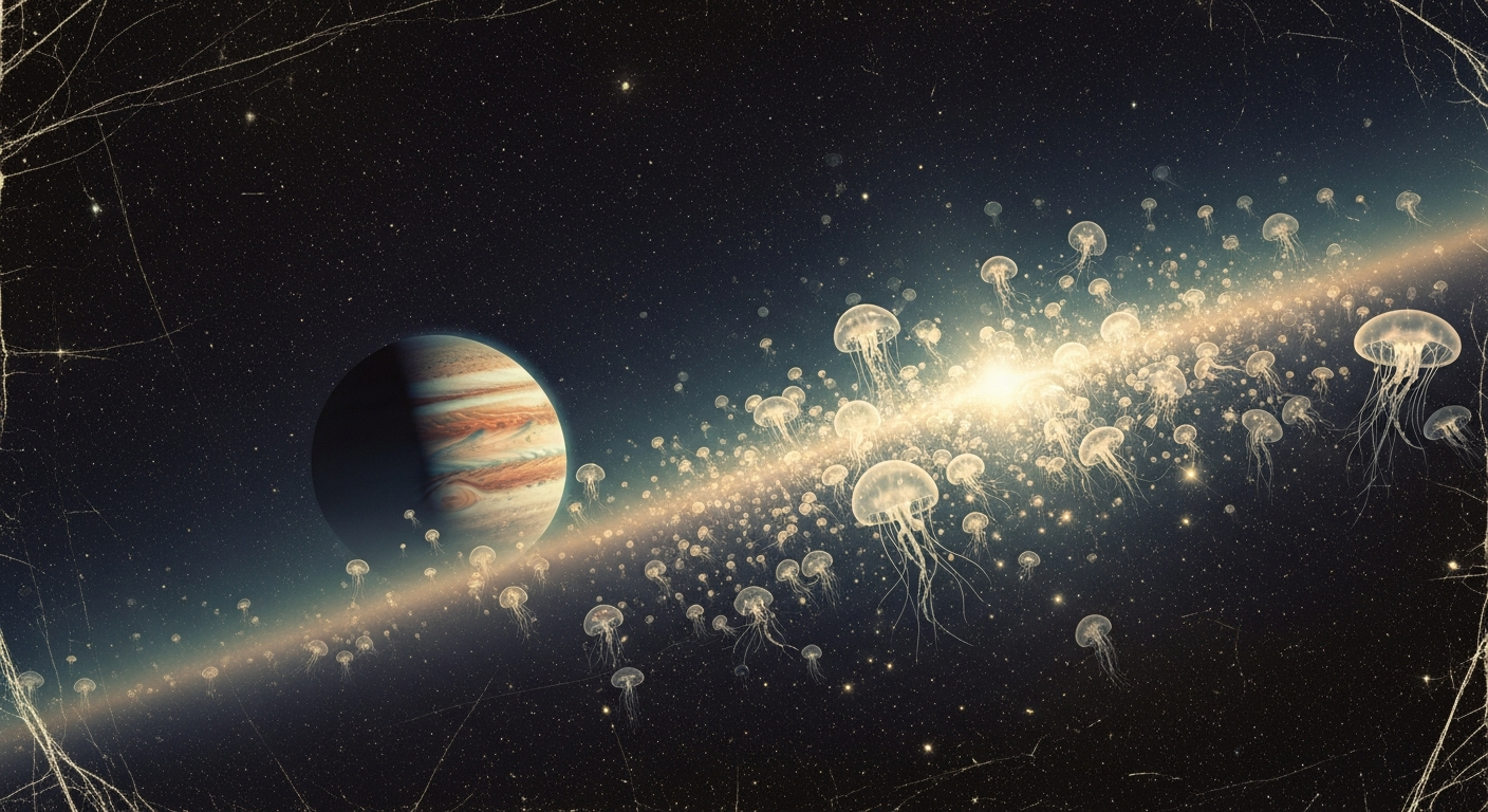 Could Glowing Ocean Jellyfish Help Us Find Alien Life on Jupiter? The Secret Biology of Space Oceans Introduction: A Light in the Dark Imagine diving deep into Earth's oceans, far below where the sunlight can reach. It is pitch black, cold, and spooky. Suddenly, you see a flash of neon blue! It is a glowing ocean jellyfish, drifting gracefully through the dark water like a living lantern. This incredible trick of nature doesn't just look beautiful; it might actually be the key to one of the biggest mysteries in the universe: finding alien life on Jupiter. When scientists look for extraterrestrial life, they do not just stare at the stars. They look deep into our own oceans! The bizarre and amazing creatures living in Earth's deep sea teach us what life might look like in space oceans—massive bodies of water hidden on distant planets and moons. So, pack your space-suit and your submarine, because we are going on a journey to discover how glowing jellyfish might help us find alien life millions of miles away! The Secret Biology of Space Oceans: A Detailed Scientific Explanation What is Bioluminescence? Nature's Built-In Flashlight To understand space aliens, we first have to understand our glowing Earth friends. The science behind a glowing ocean jellyfish is called bioluminescence (bio-loo-mi-ness-ense). It is a big word, but it just means "living light." Animals create this light by mixing special chemicals inside their bodies. Think of it like snapping a glow stick! When the chemicals mix, they produce a bright, cold light. In the darkest parts of the ocean, animals use bioluminescence for three main reasons: To say hello: Finding friends or family in the dark. To hunt: Luring yummy prey toward their mouths, like a glowing fishing lure. To hide: Startling predators with a bright flash of light so the jellyfish can swim away safely. Europa: Jupiter's Secret Ocean Moon Now, let us zoom out into space, past Mars, all the way to the giant gas planet Jupiter. Jupiter is much too stormy and toxic for life, but it has a very special moon named Europa. From the outside, Europa looks like a giant, scratched-up ball of ice. But scientists have discovered a wonderful secret: underneath that thick ice shell is a gigantic, deep ocean of liquid water! In fact, Europa’s hidden space ocean holds more water than all the oceans on Earth combined. Because the water is trapped under miles of ice, it is completely dark—just like the very bottom of Earth's ocean. It is also kept warm by the gravity of Jupiter squeezing and pulling the moon, creating heat at the bottom of the sea. Water plus heat means life could exist there! Why Alien Life Might Glow If there is life swimming around in Europa's dark space ocean, how would they survive? They would face the exact same problem as our deep-sea jellyfish: it is completely dark! Without sunlight, aliens would not have eyes like ours, and they would not be able to see colors. Scientists believe that if alien fish or extraterrestrial jellyfish live inside Europa, they might have evolved bioluminescence to survive. Just like on Earth, glowing would be the perfect way for alien life to communicate, hunt, and defend themselves in the pitch-black waters of a space ocean. Nature loves a good idea, and glowing in the dark is one of the best survival tricks in the universe! How Scientists Plan to Search for Glowing Aliens How do we look for glowing space jellyfish on a moon that is 400 million miles away? Space agencies like NASA are already on the case! NASA's Europa Clipper mission is heading to Jupiter to map the moon and scan its icy shell. In the future, scientists hope to send a robot called a "cryobot." This nuclear-powered robot would melt a hole straight through Europa's ice and release a robotic submarine into the dark space ocean. Equipped with special cameras and sensors, this submarine would turn off its own lights and float quietly, searching for the faint, tell-tale flashes of alien bioluminescence in the dark. Conclusion: Looking to Earth to Understand the Stars The universe is filled with incredible secrets, but sometimes the best way to understand outer space is to look at our own planet. The glowing ocean jellyfish of Earth's deep sea are more than just beautiful animals; they are a biological map that shows scientists what to look for when searching for alien life on Jupiter. While we haven't found extraterrestrial life just yet, the idea that the dark space oceans of Europa might be filled with glowing, swimming creatures is one of the most exciting possibilities in science. So, the next time you see a picture or video of a glowing jellyfish, take a moment to look up at the night sky. Somewhere out there, hidden beneath miles of ice, a glowing space alien might be swimming through the dark, waiting to be discovered!